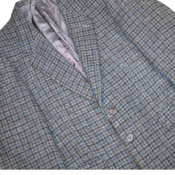 Harris Tweed Overcheck Dogstooth Wool Sport Coat 40R - Picture 6 of 8